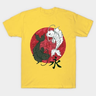 Red Moon Koi Fish T-Shirt